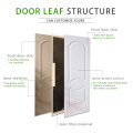 Porta de madeira simples barata porta interior de moda de moda personalizada go-k04